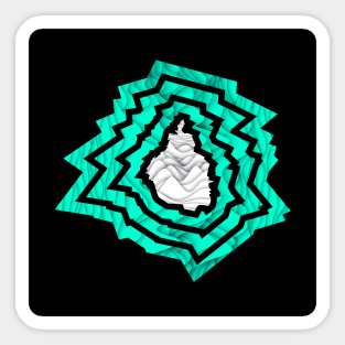 mexico city in danger zone ecopop earthquake waves in jade Sticker